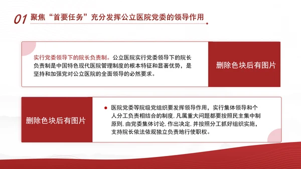 推动公立医院党建工作高质量发展PPT课件