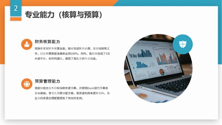 黄蓝商务风通用版大学生求职个人综合展示职业生涯规划（财务方向）
