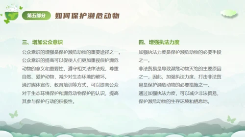 保护濒危动物，拯救美好生命通用PPT模板