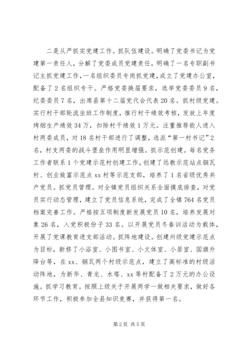 乡镇工作情况汇报范文.docx