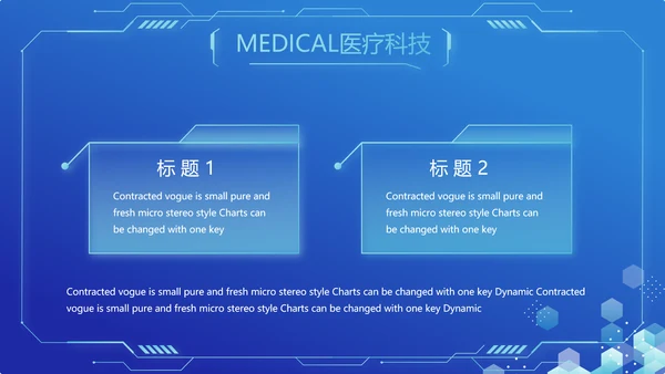 蓝色医疗科技信息化建设工作总结PPT