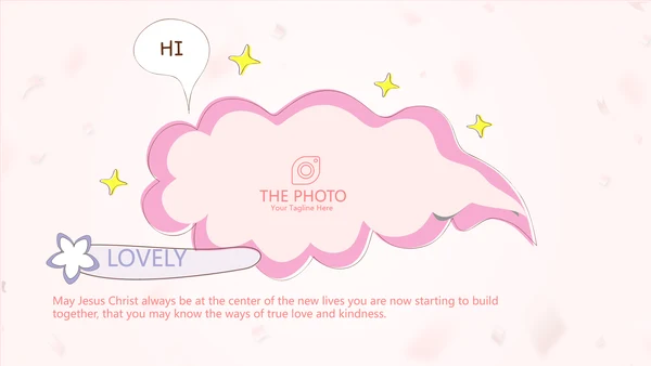 粉色精美10岁生日快乐电子相册动态PPT模板
