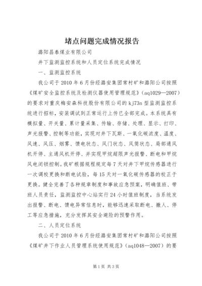 堵点问题完成情况报告.docx