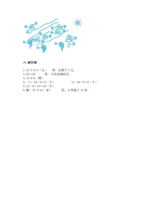人教版一年级下册数学期末测试卷（名师系列）word版.docx