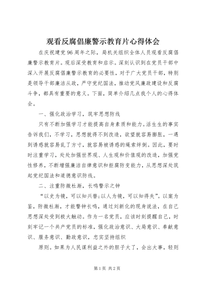 观看反腐倡廉警示教育片心得体会 (11).docx