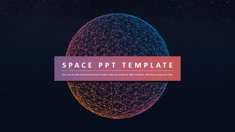 神秘的数字星球科技科幻几何通用PPT模板