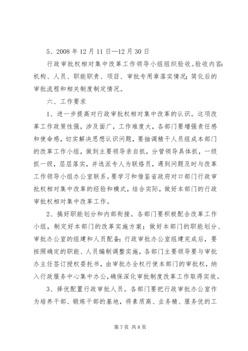 行政审批权改革工作的方案.docx