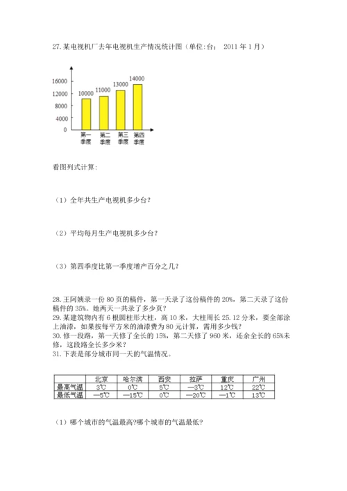 六年级小升初数学应用题50道及答案（必刷）.docx