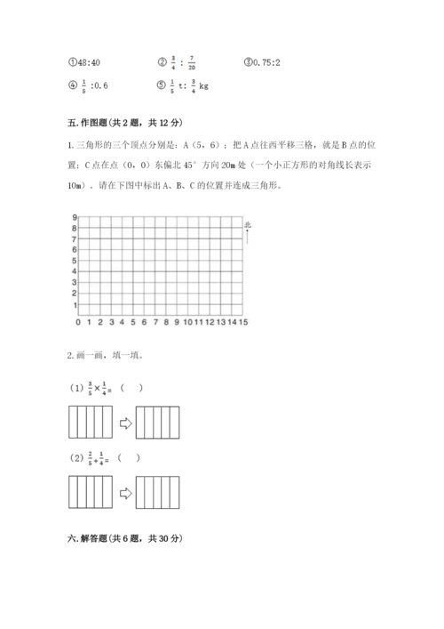 人教版六年级上册数学期末测试卷精品加答案.docx