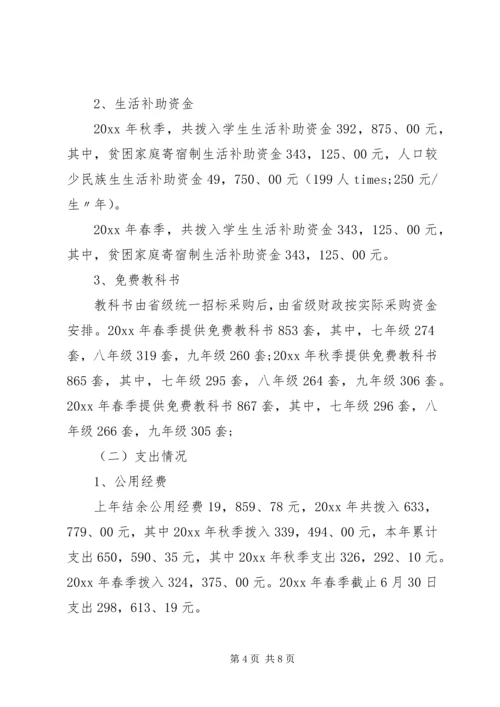 学校义务教育专项资金自查报告 (2).docx