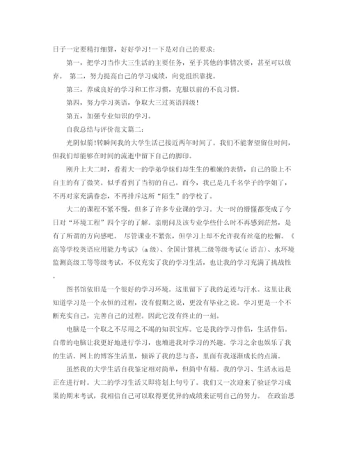 精编之自我总结与评价范文3篇.docx