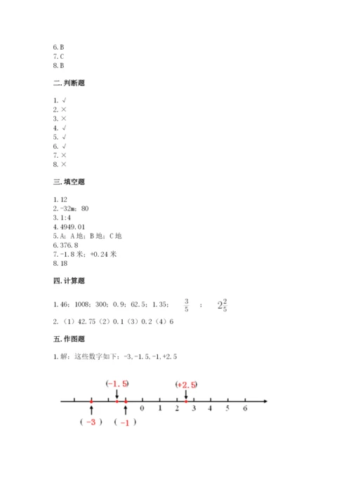 冀教版小学六年级下册数学期末检测试题及答案【夺冠】.docx