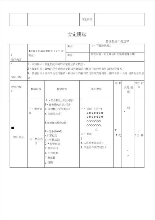 体育教学设计