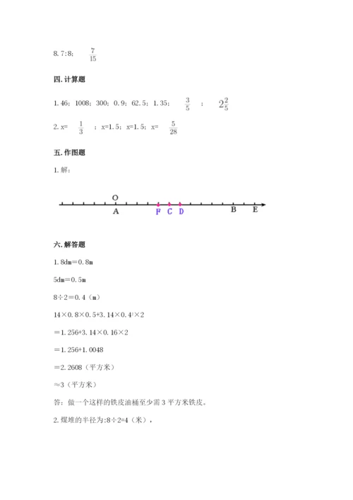 人教版六年级下册数学期末测试卷精品（典优）.docx