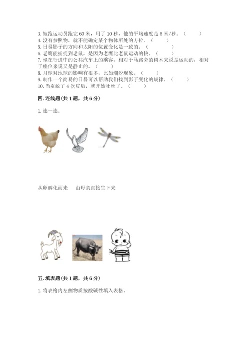 教科版科学三年级下册期末测试卷（各地真题）.docx