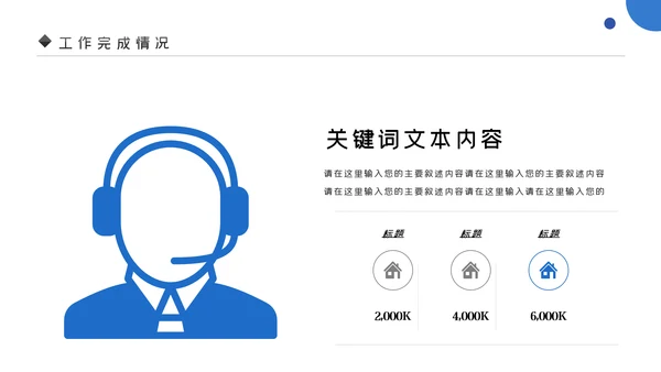 蓝色客服培训咨询服务方案销售培训ppt模板