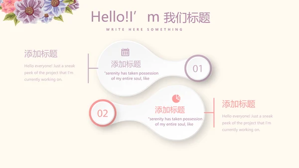 精美好看的花圈花环美容护肤宣传动态PPT