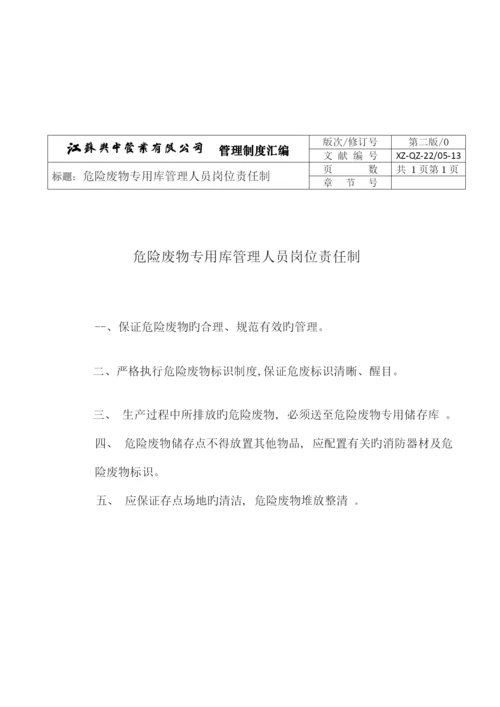 2023年危险废物管理制度汇编应急预案.docx