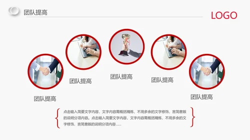 红色简约大气中国银行报告总结ppt模板