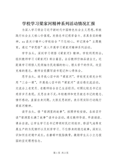 学校学习梁家河精神系列活动情况汇报.docx