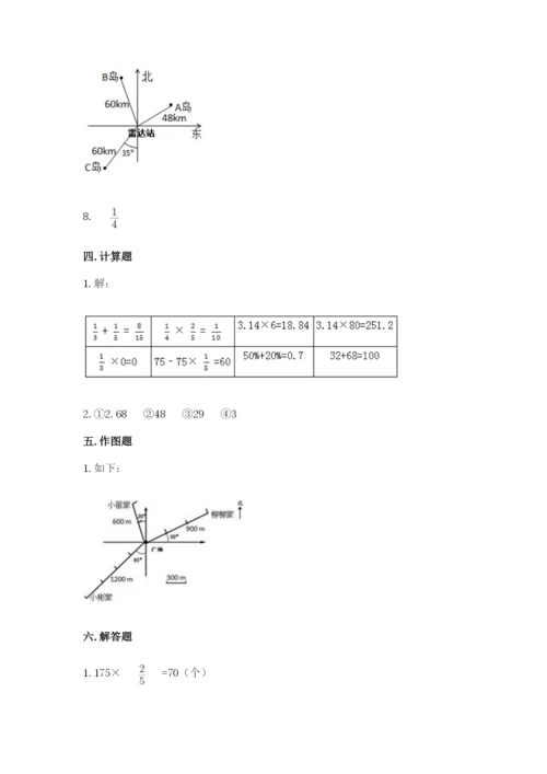 人教版六年级上册数学期中测试卷精品（必刷）.docx