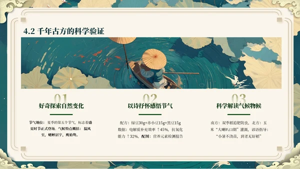 绿色插画风走进小暑ppt模板