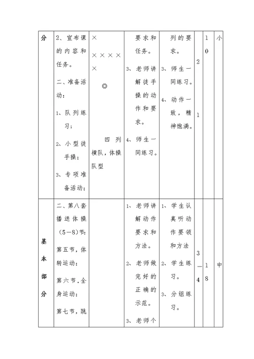 三、四年级体育课教案[6]