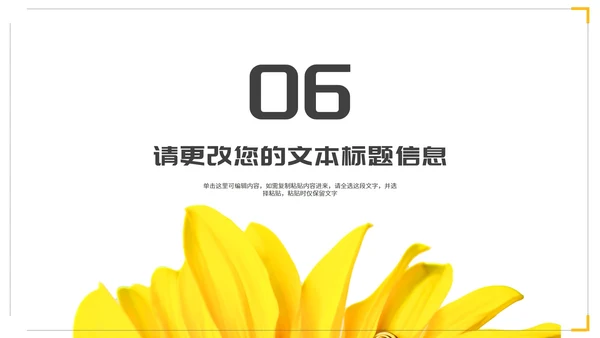 小清新简约向日葵学生毕业论文汇报演讲PPT模板