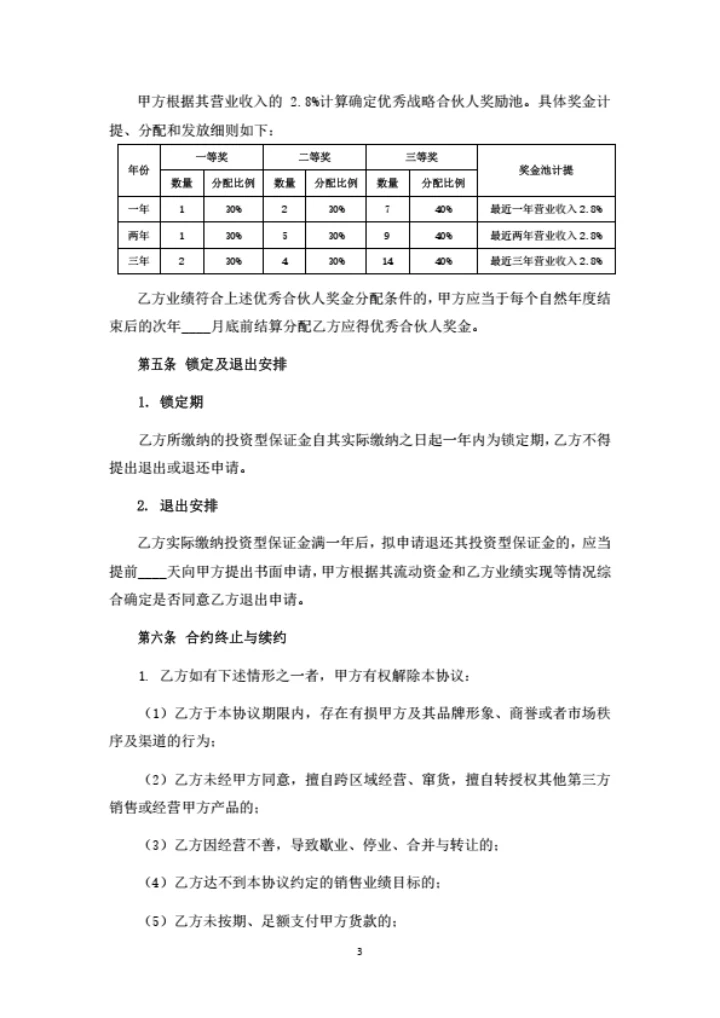 战略合伙人投资合作协议