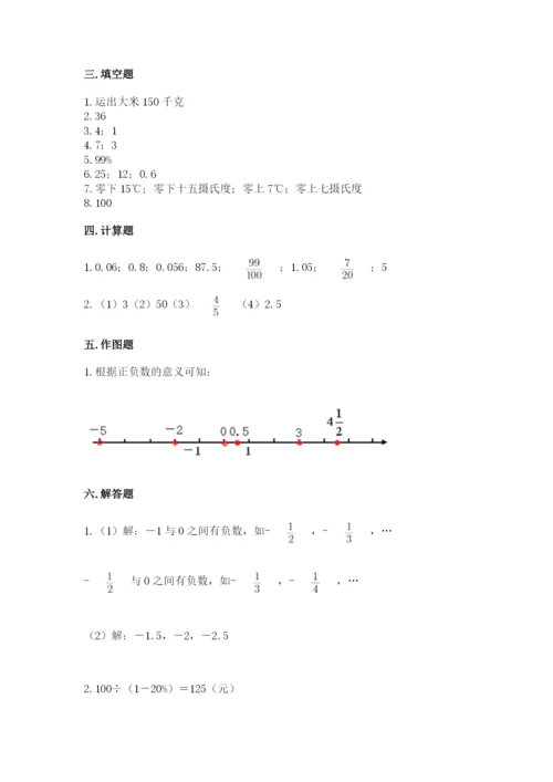 北京版小学六年级下册数学期末综合素养测试卷附参考答案【综合题】.docx