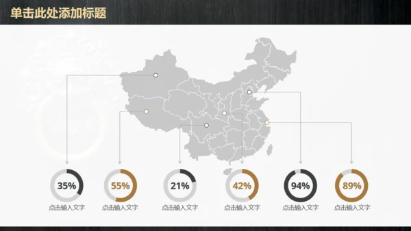 铜狮门环中式威严通用PPT模板