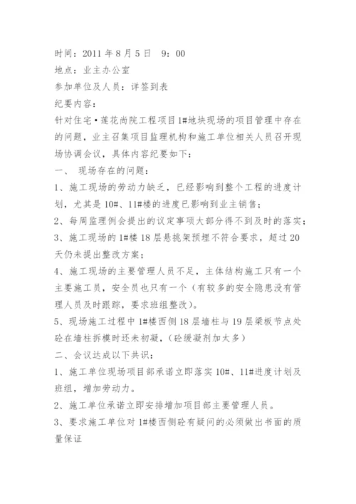 现场调度会议纪要.docx
