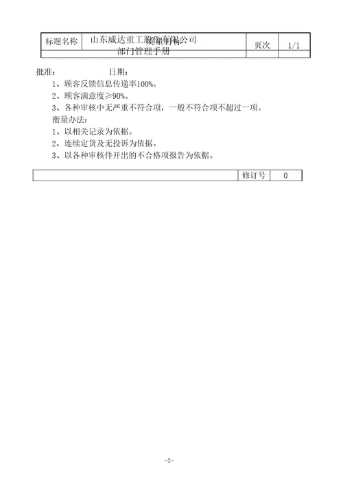 出口公司质量管理手册