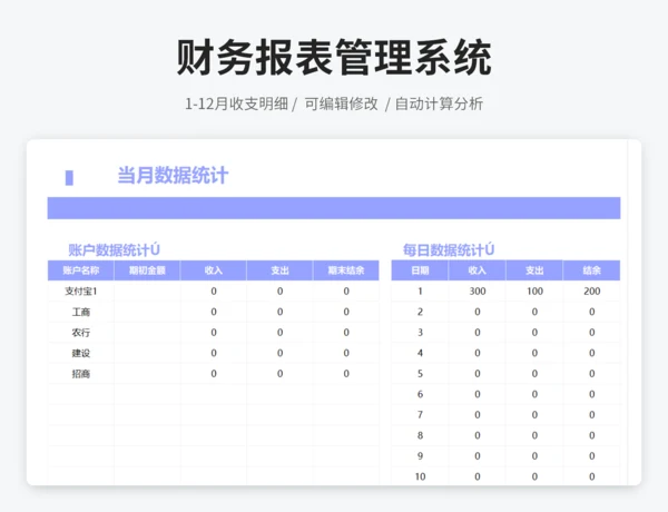 财务报表管理系统