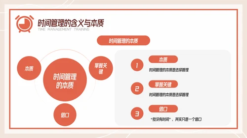 扁平风有效的时间管理企业培训PPT模板