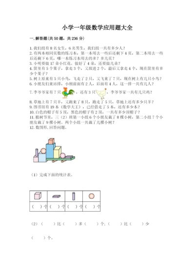 小学一年级数学应用题大全附答案【巩固】.docx