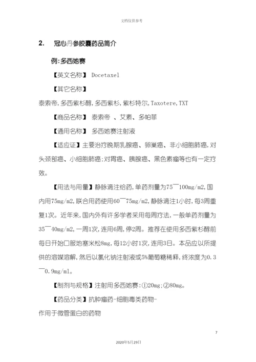 冠心丹参胶囊药品销售数据市场调研报告.docx