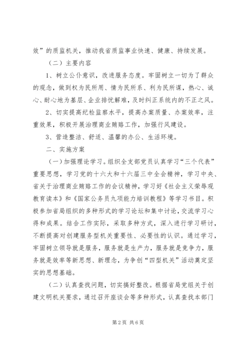 质监局支部创建文明机关活动实施方案 (3).docx