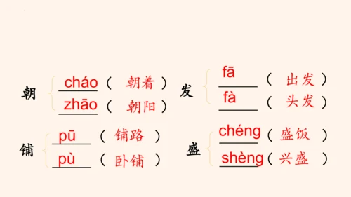 部编版2022-2023学年语文二年级上册期末复习专项-多音字  课件-