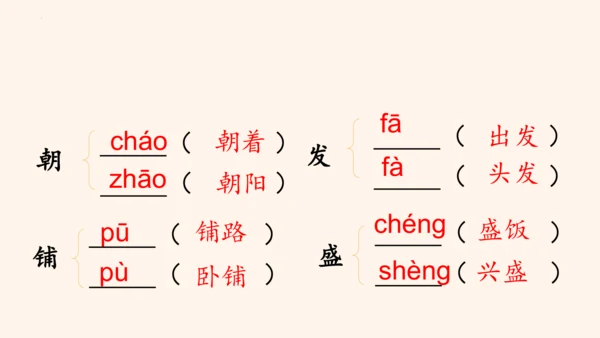 部编版2022-2023学年语文二年级上册期末复习专项-多音字  课件-