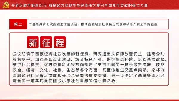 西藏工作座谈会新时代治藏方略解读PPT