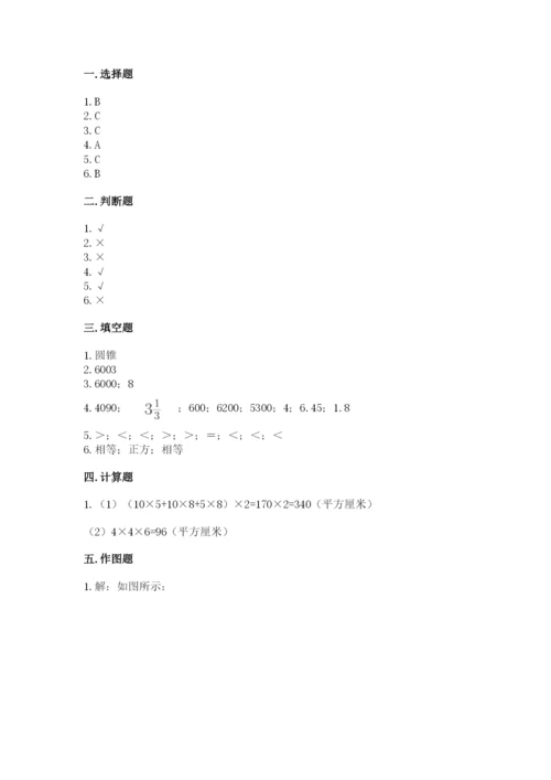 人教版小学五年级下册数学期末试卷精品（各地真题）.docx