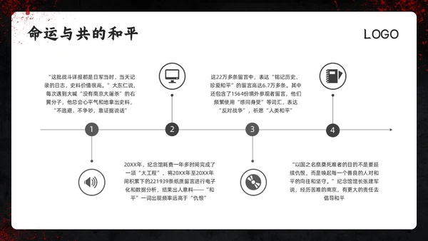 深色简约南京大屠杀PPT模板宣传PPT动态PPT国家公祭日