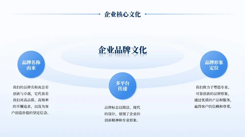 蓝色简约风企业介绍通用PPT模板