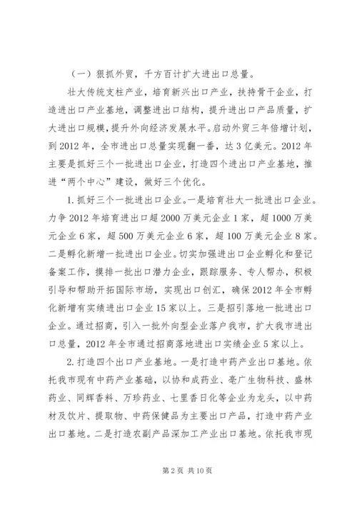 全市商务工作打算.docx