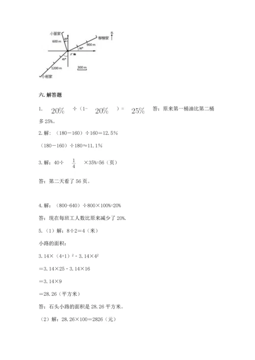 人教版六年级上册数学期末测试卷带答案（综合题）.docx