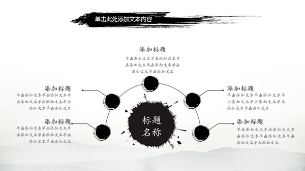 古典画轴画卷中国风水墨动态PPT模板