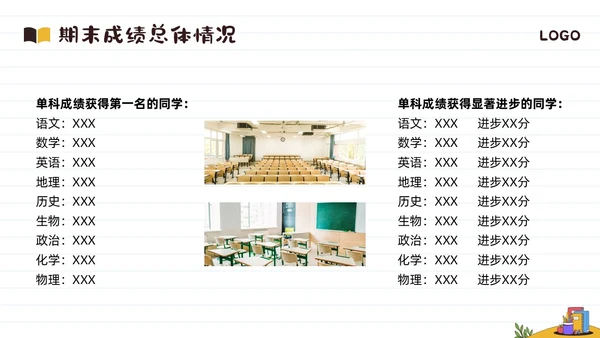 黄棕简约期末家长会PPT模板宣传PPT动态PPT