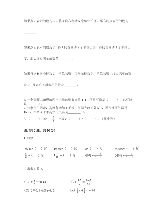 苏教版数学六年级下册试题期末模拟检测卷精品（巩固）.docx