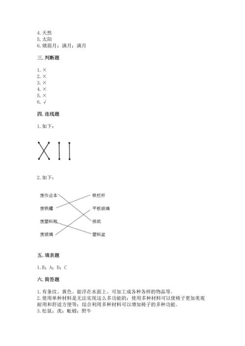 教科版科学二年级上册《期末测试卷》带答案（新）.docx